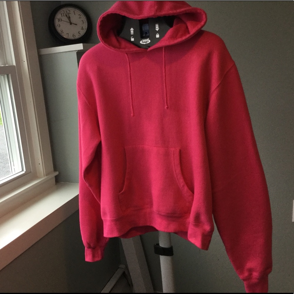 Hot Pink Hooded Sweatshirt